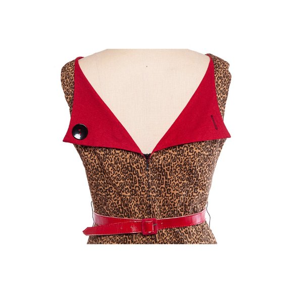 Bettie Page by Tatyana Leopard Pinup Wiggle Dress - Picture 9 of 11